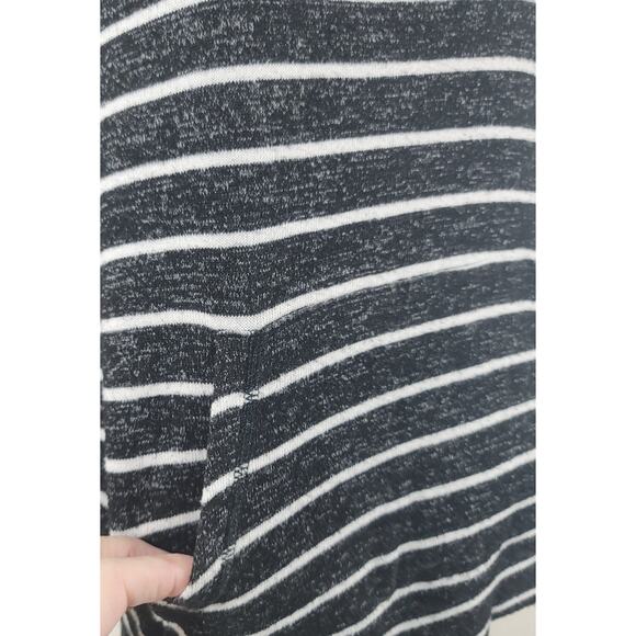American Eagle Black White Striped Soft Sexy Plush Hoodie Top Small Lightweight - Picture 5 of 6